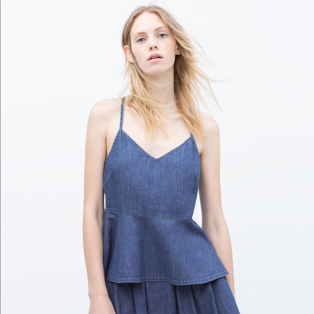 🌺 Zara Jean Peplum Tank (XS)